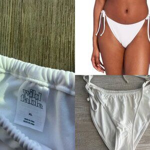 Wild Fable White Tie-Side Bikini Bottom
